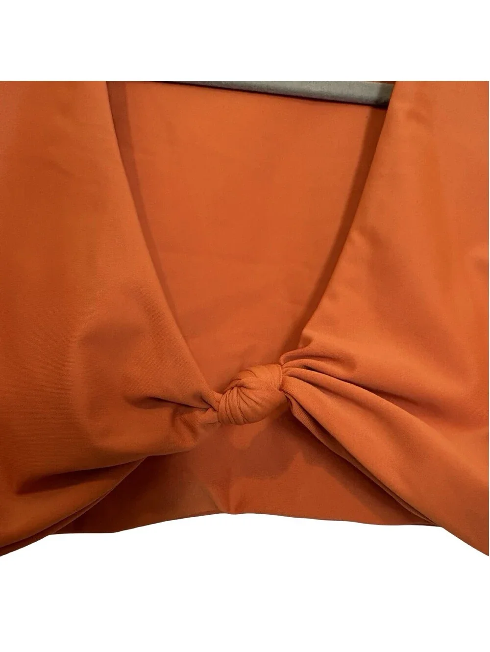 La Muse Cropped Swim Top Women’s Size XL Orange Long Sleeved NWT